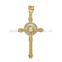 925 Silver 14K Gold Fashion Charm Jewelry Cross Pendant
